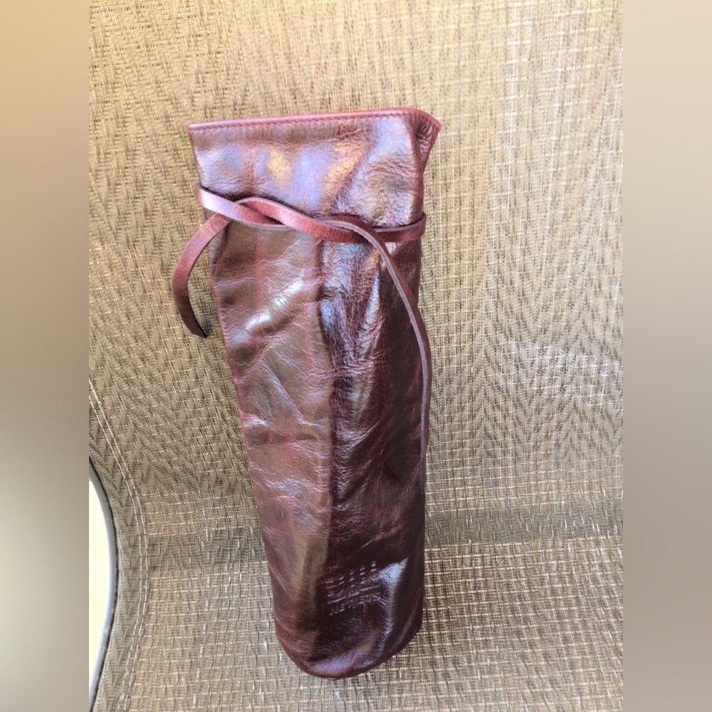 Moore & Giles Burgundy Leather Bottle Bag